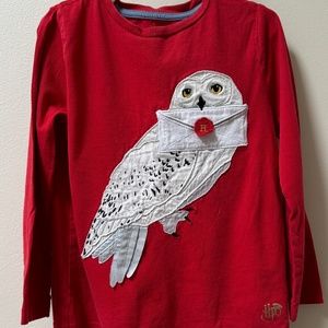 Harry Potter Hedwig Owl Applique Longsleeve from Boden with Opening Envelope